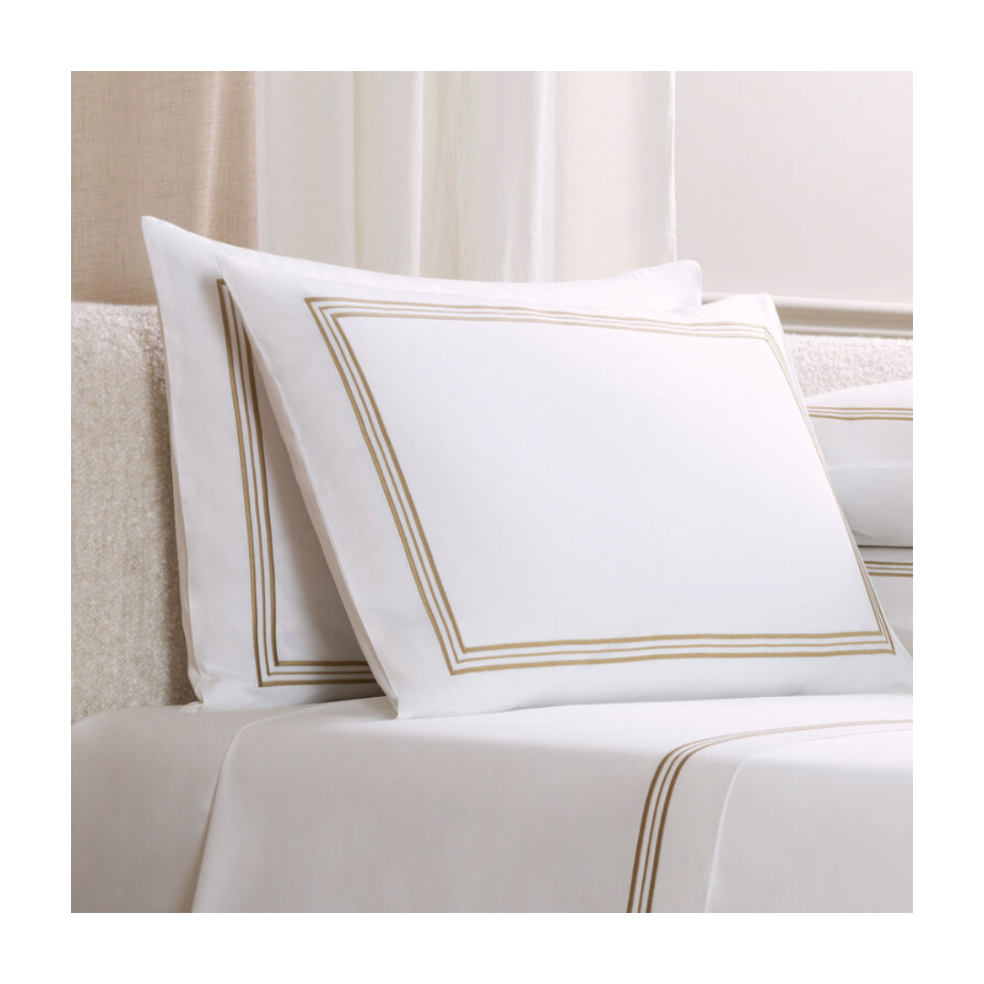 Signature Triplo Sateen Sham, Milk-Camel