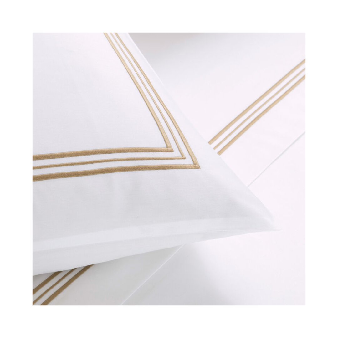 Signature Triplo Sateen Sham, Milk-Camel