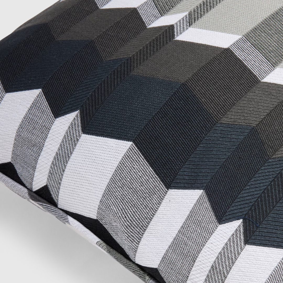 Positano cotton-blend cushion BLACK MULTICOLOR 160, 40x40