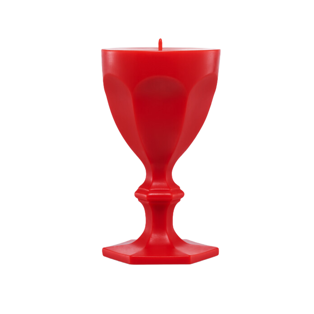 Harcourt Glass Candle, Poppy Red