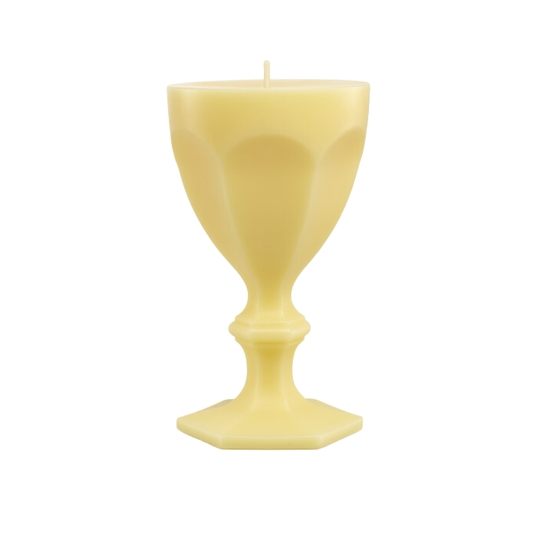 Harcourt Glass Candle, Yellow