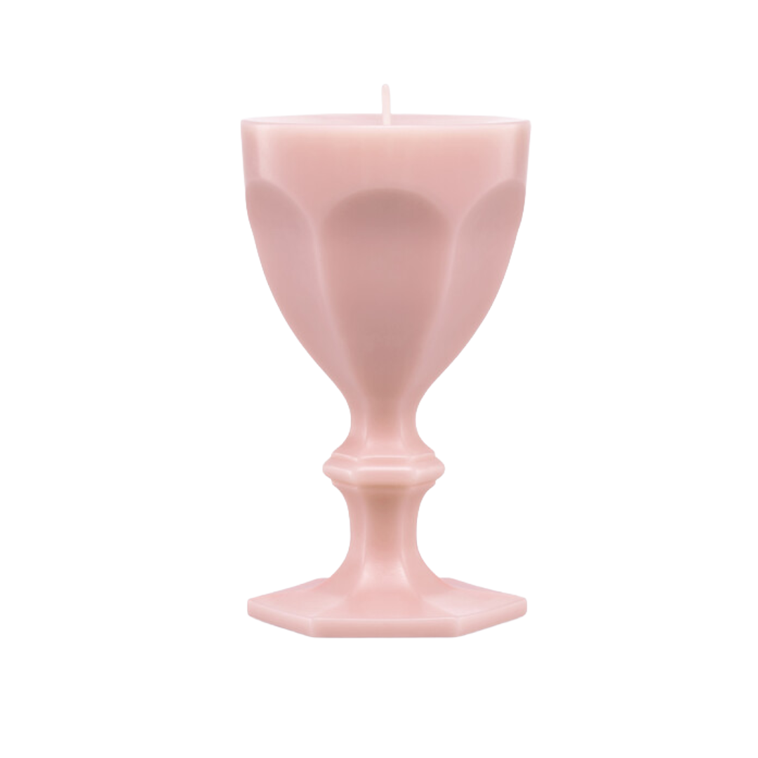 Harcourt Glass Candle, Light pink