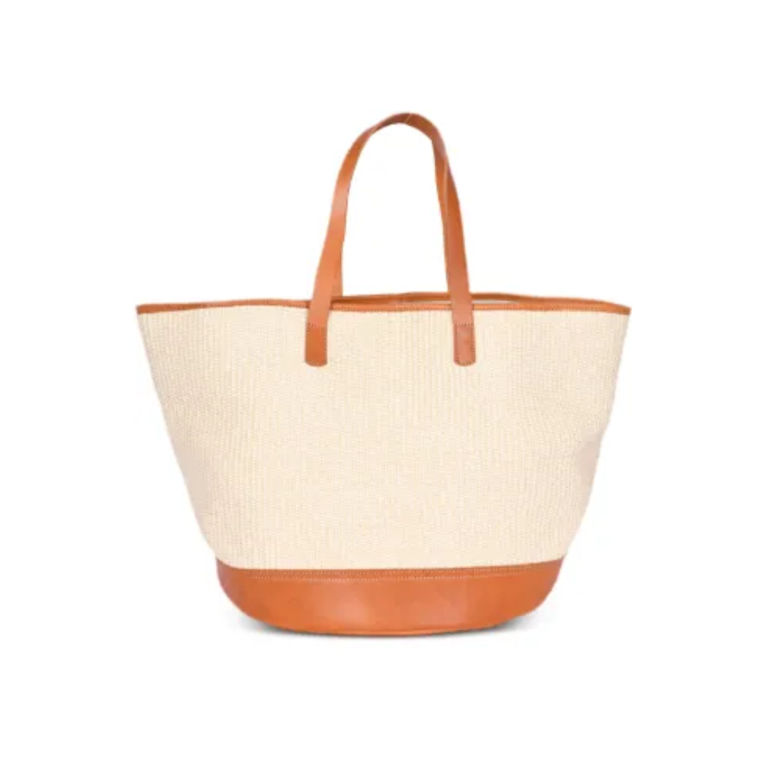 panelled beach bag