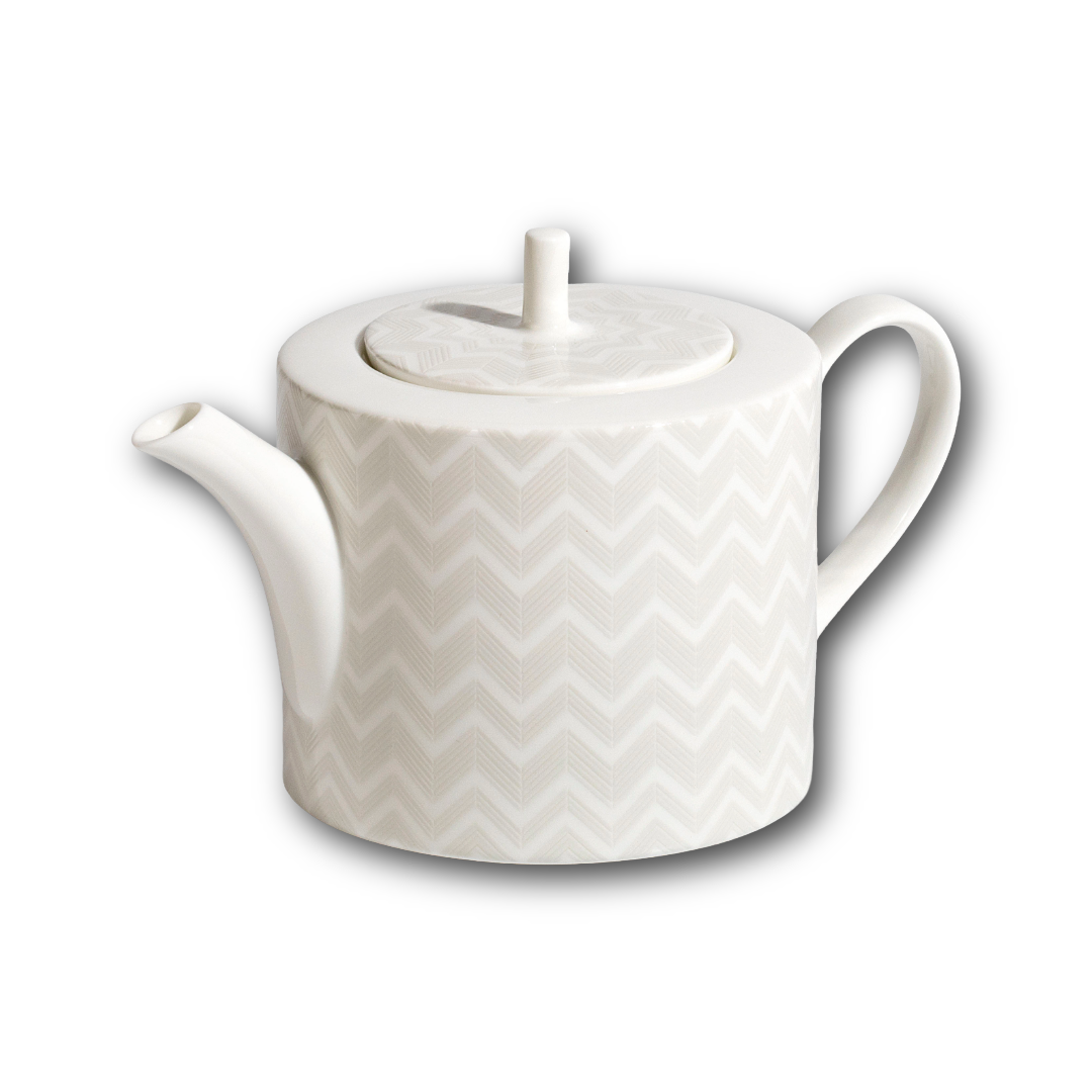 ZIG ZAG WHITE Tea Pot - Teiera