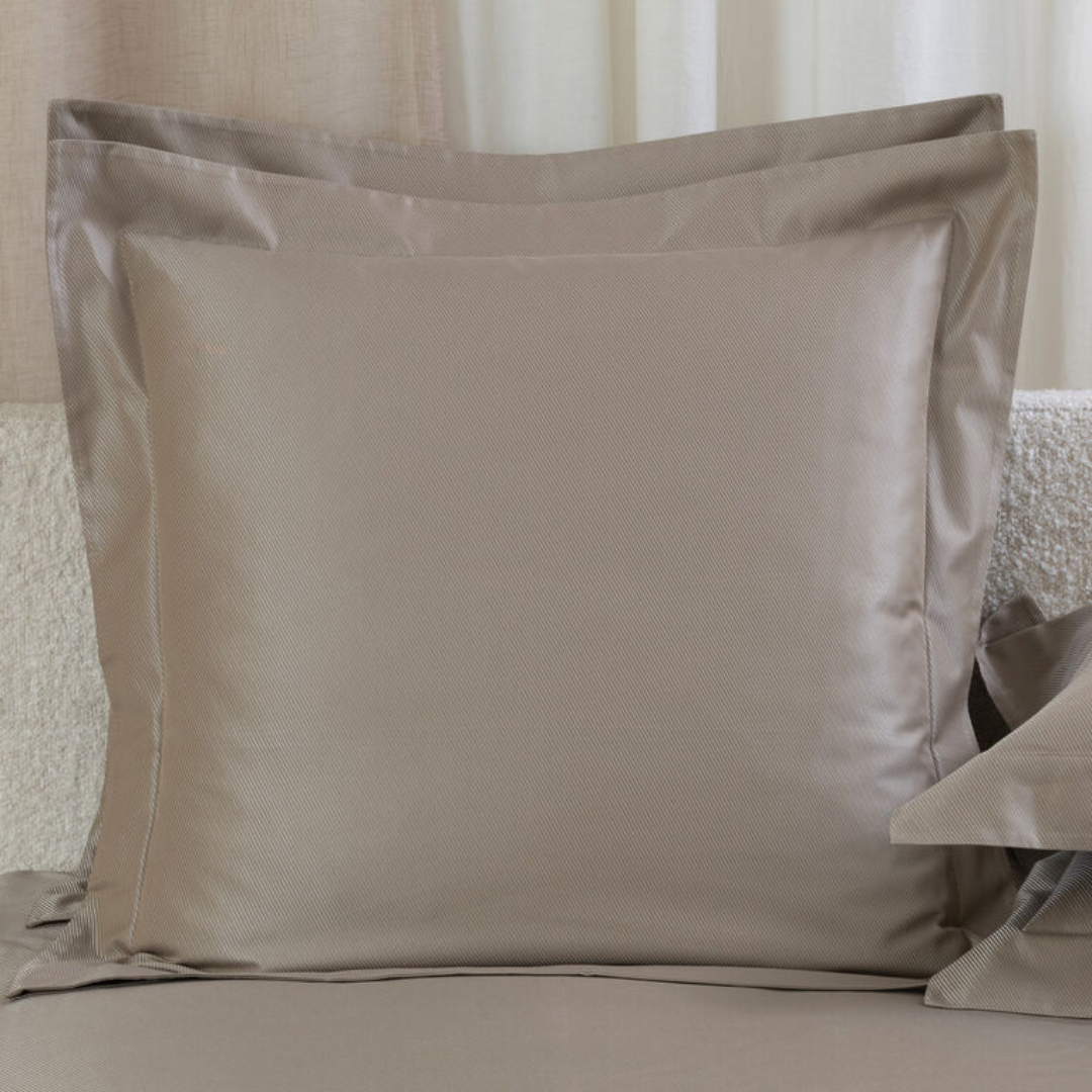 Oblique Jacquard Euro Sham, TAUPE/SAVAGE BEIGE