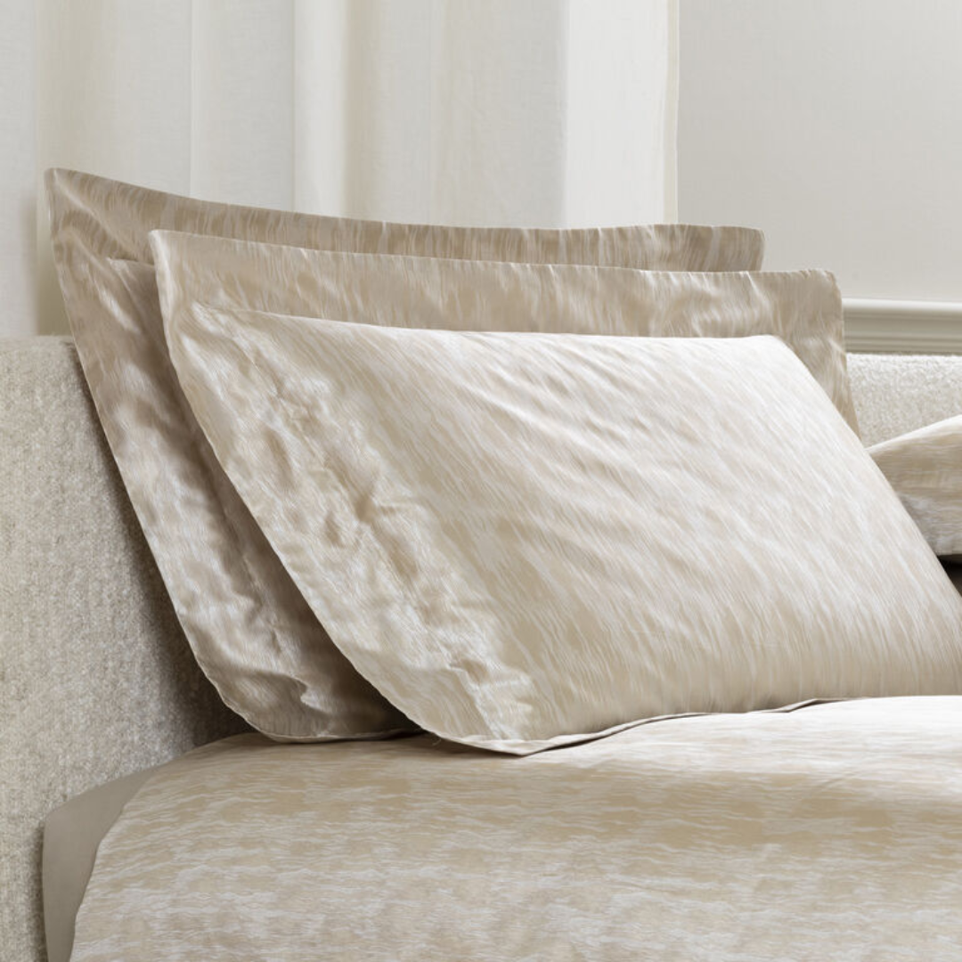 Luxury Sway Jacquard Sham, Milk-GoldenBeige