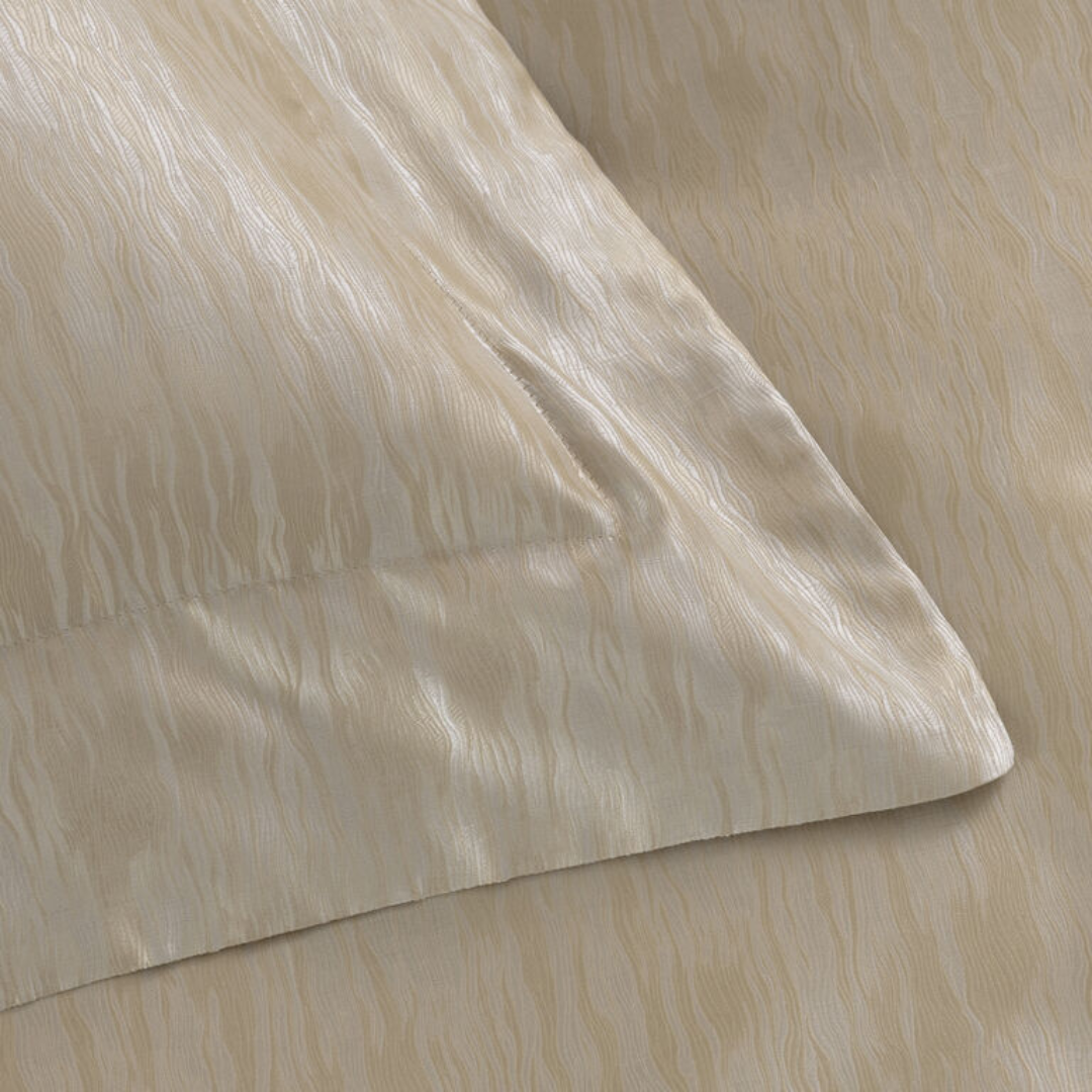 Luxury Sway Jacquard Sham, Milk-GoldenBeige
