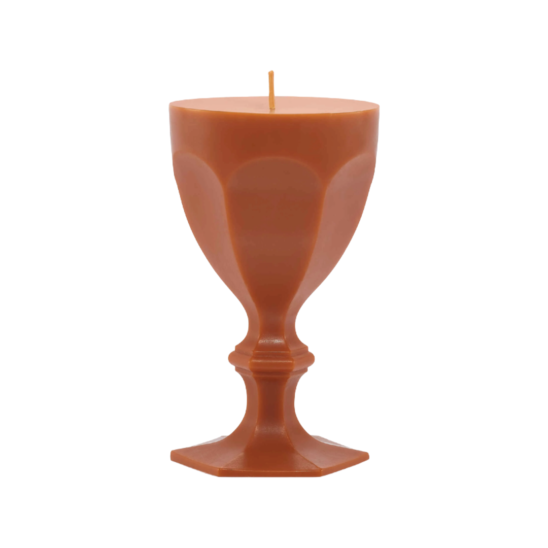 Harcourt Glass Candle, Orange