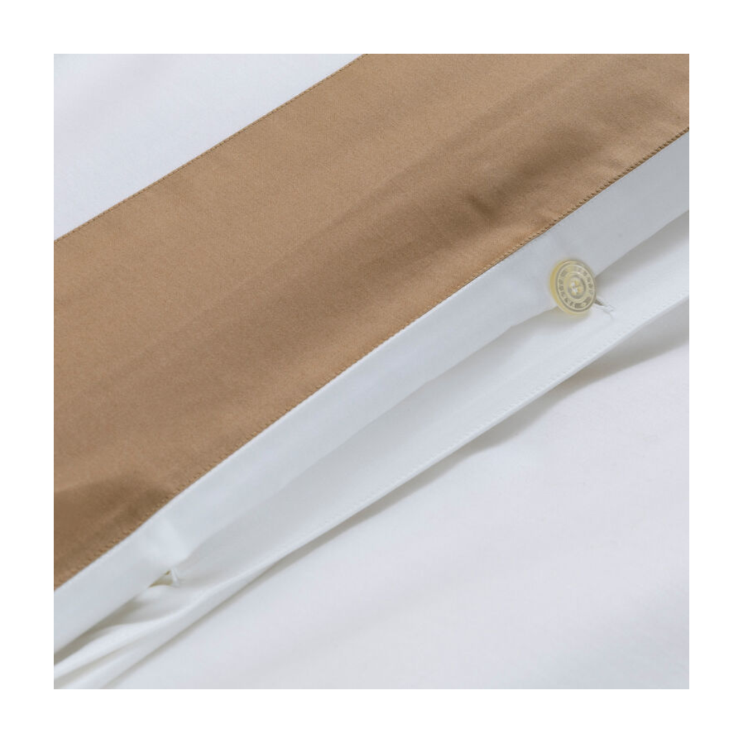 Bold Duvet Cover MILK/TAN