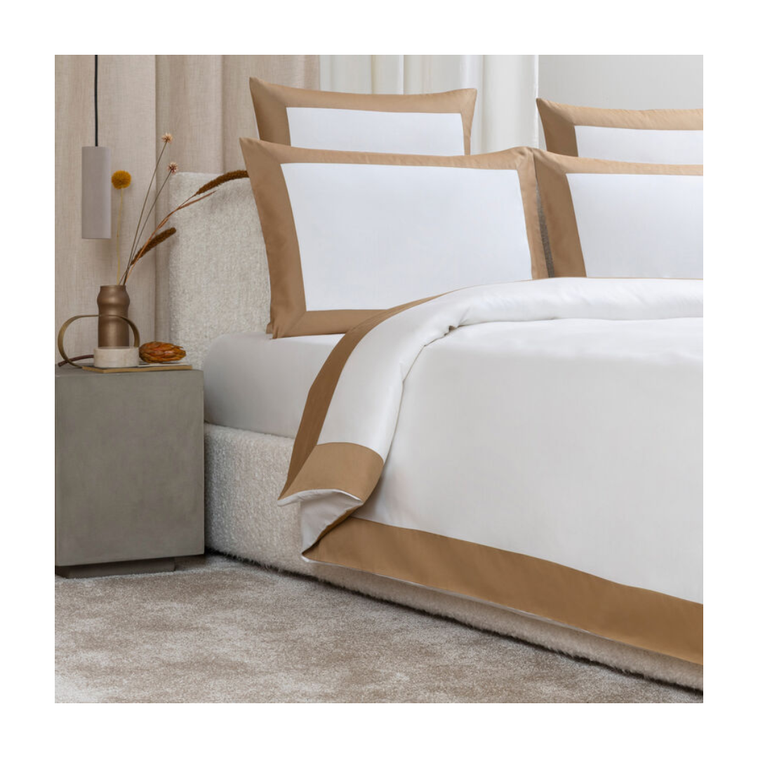 Bold Duvet Cover MILK/TAN