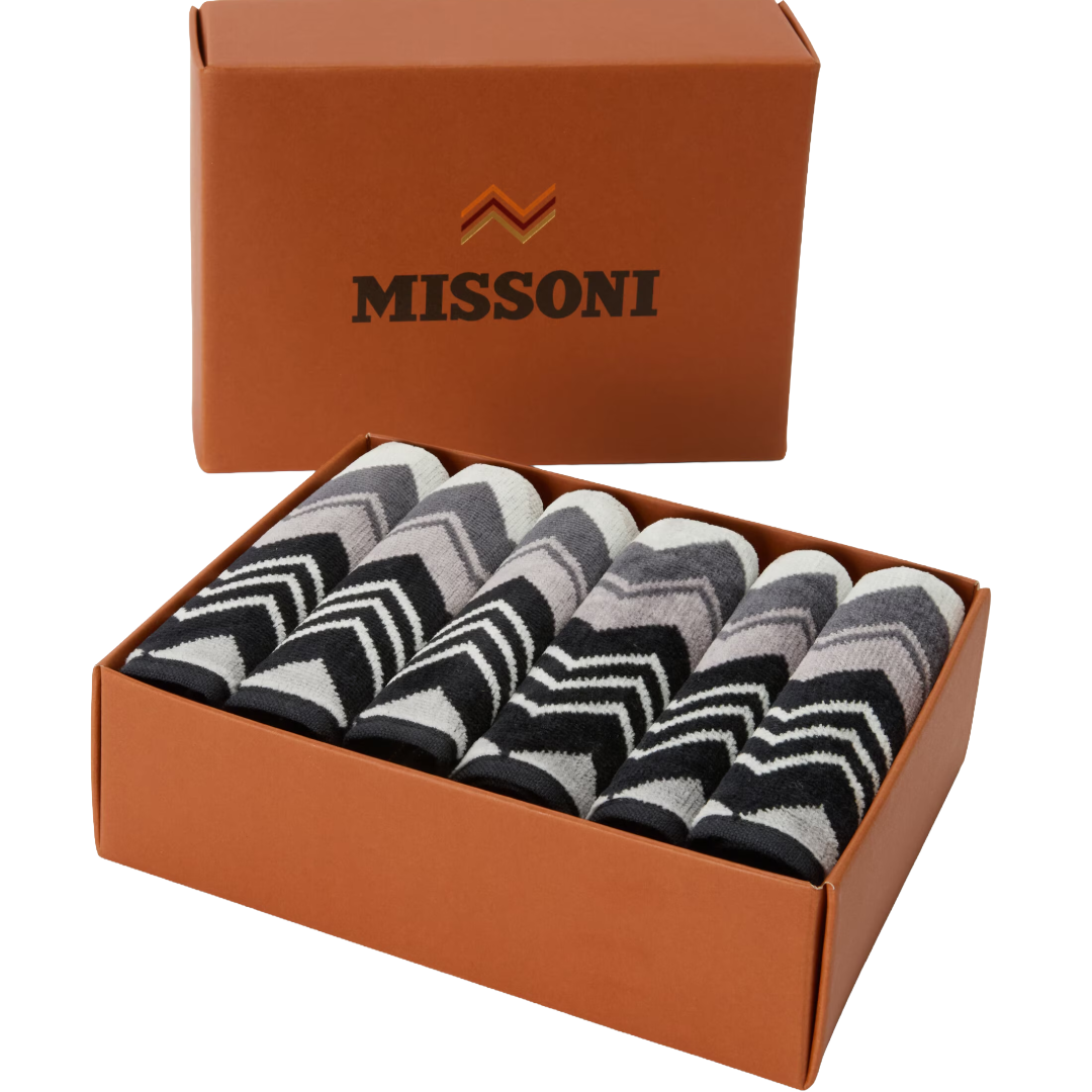 Giacomo face towels 30x30 cm 6 pieces - Grey