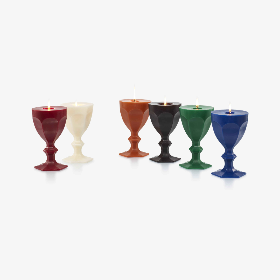 Harcourt Glass Candle, Black