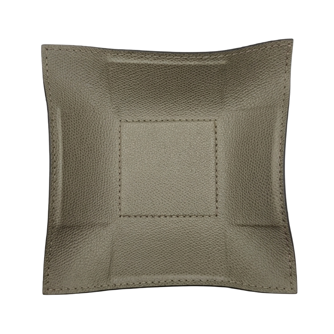 Jack Leather Valet Tray - BROWN