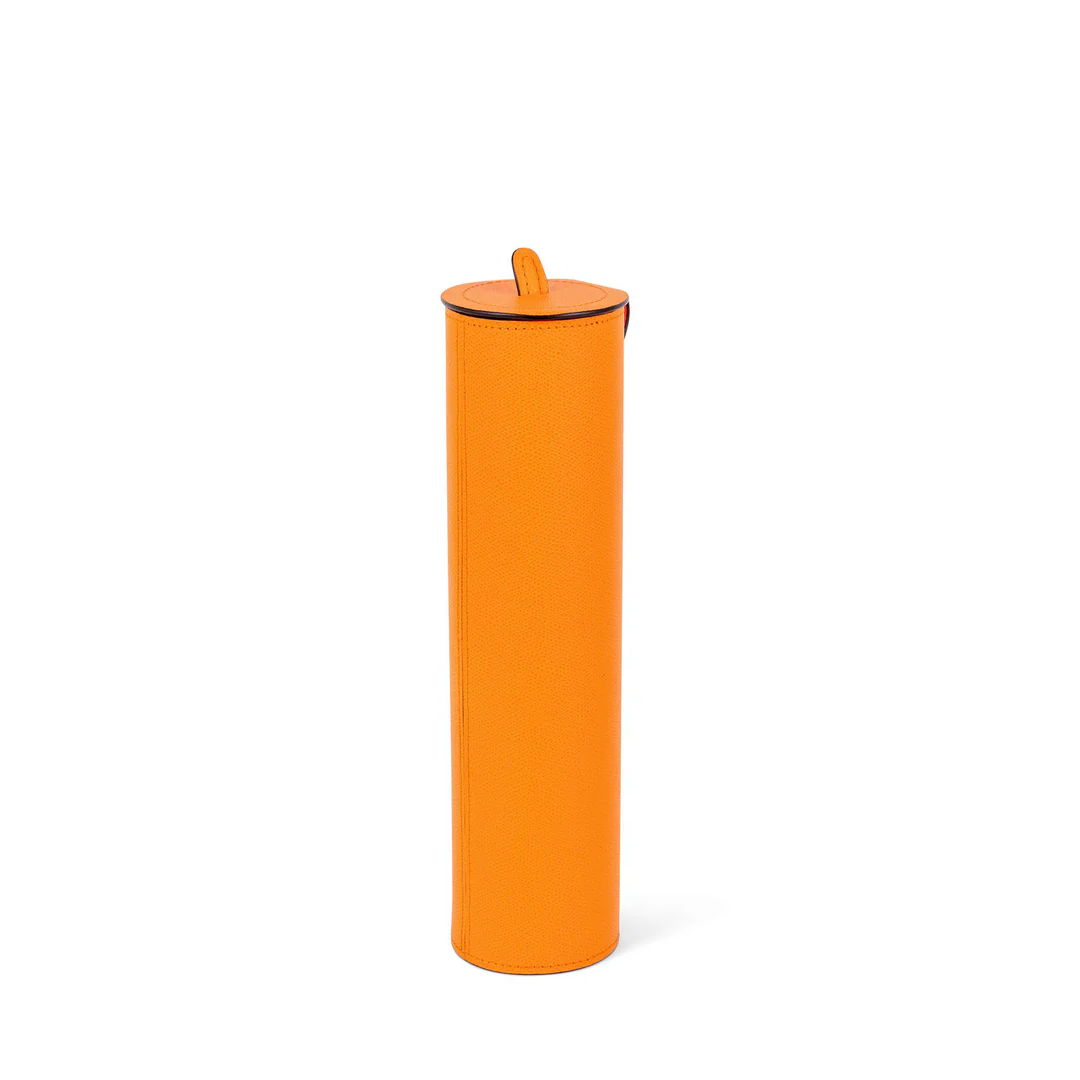 Prometeo Leather Giant Matches Holder - Orange Golf