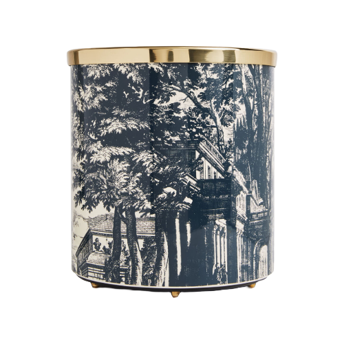 Paper basket Giardino Settecentesco - BLUE IVORY