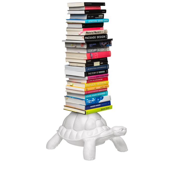 Turtle Carry Bookcase - White